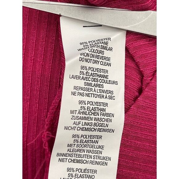 Nastygal  Bright Pink Ribbed Long Sleeve Bodycon Dress Size 8 - Picture 9 of 10